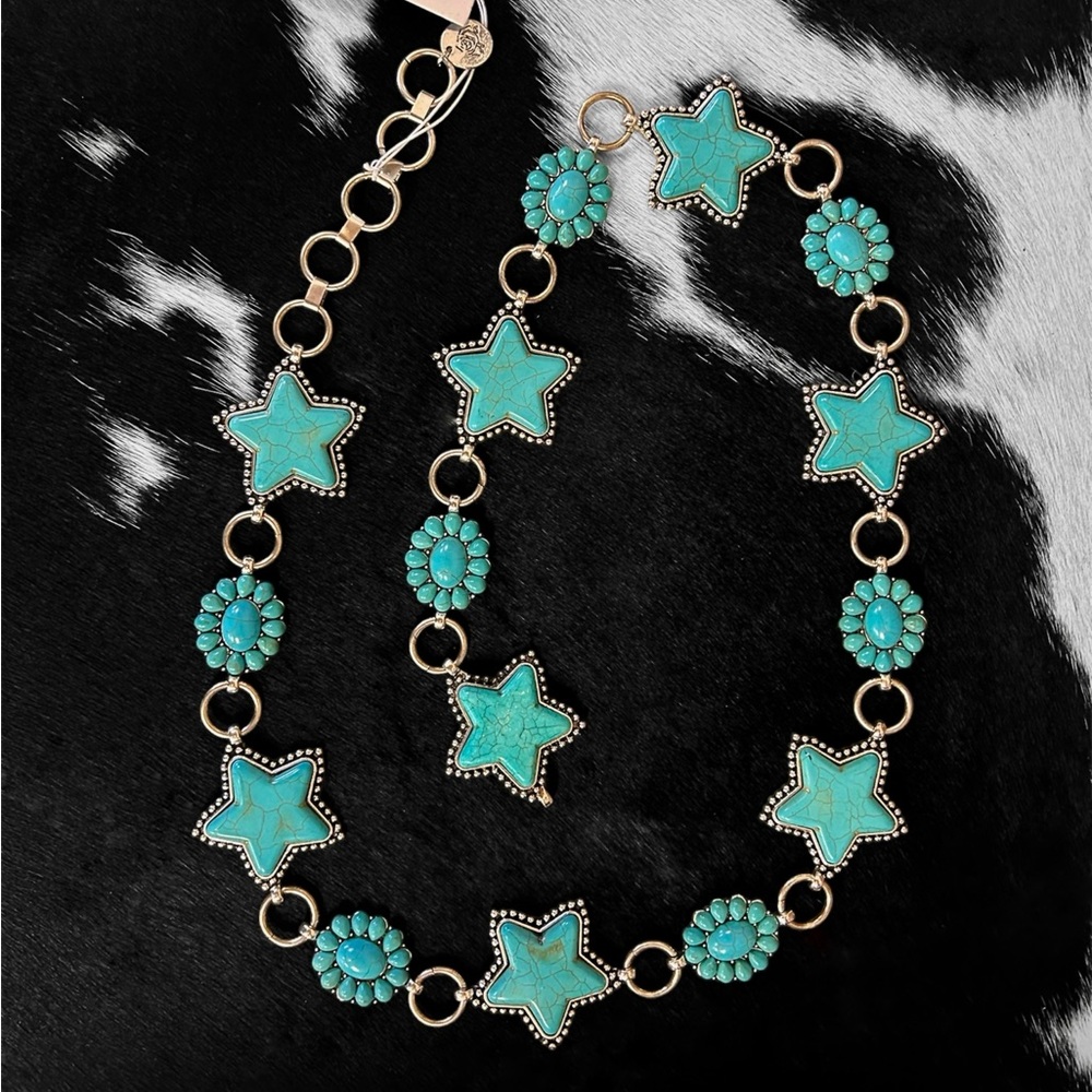 southern grace turquoise western concho belt